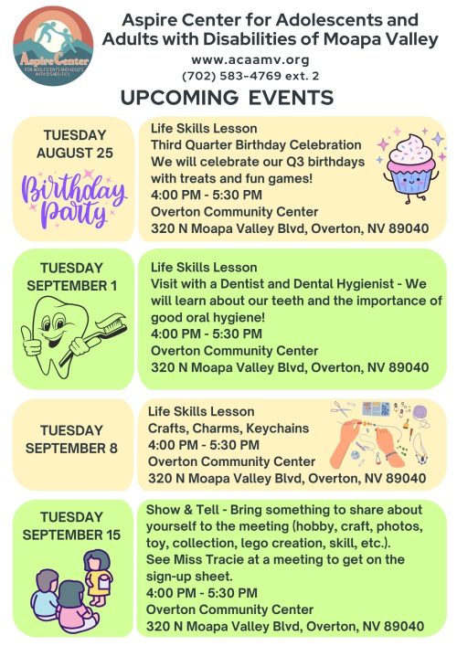Aug-Sept 2026 Events Calendar